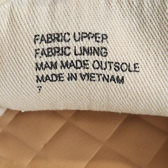 Birdies The Swift Slip On Shoes Corduroy Oatmeal Beige Sneakers Fall - Size 7 - Picture 7 of 7